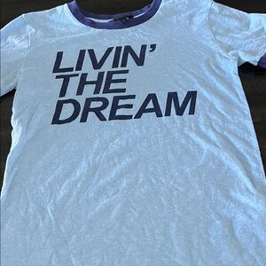 J. Crew Light Blue Tee with Dark Blue Collar size XS